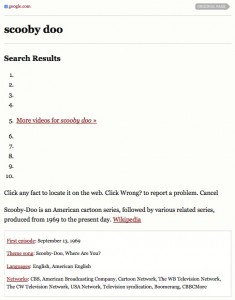 Readability of google.com